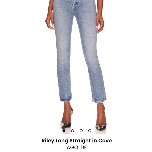 Agolde Riley High Rise Straight Jeans - Picture 2 of 7